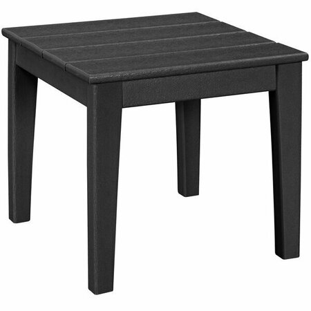 POLYWOOD Newport 18'' Black End Table 633CT18BL